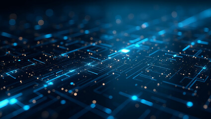 Futuristic Flat Design Seamless Tile: Radiant Geometry with Luminous Lines and Neon Accents for Modern Branding - Perfect for Smart Business Illustrations