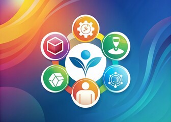 Smart Education:  Knowledge, Care & Creativity Logo Design Concept