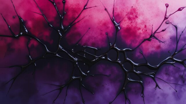 Black dark purple red burgundy wine magenta maroon plum watercolor water. Abstract art colorful background. Chaos splash daub stain blob splatter grunge dirty