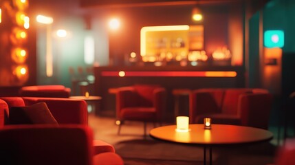 Blurred Cinema Complex Lounge Summary.