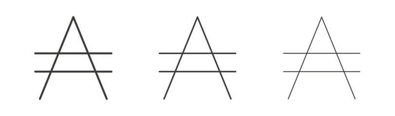 Austral sign line icon vector illustration set.