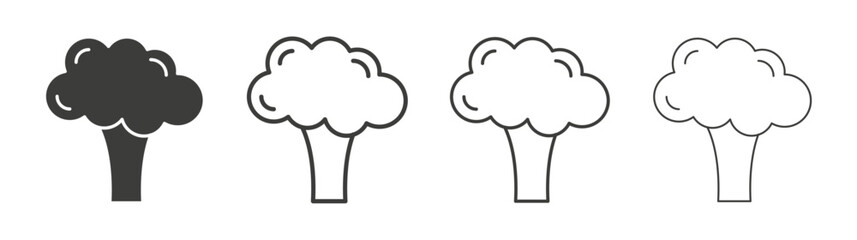 Broccoli line icon vector illustration set.