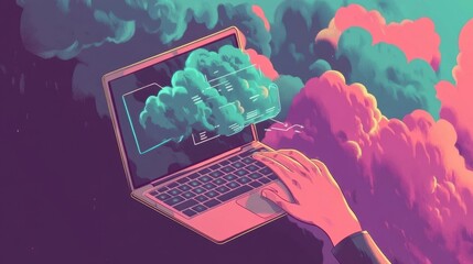 Digital Cloud Computing Scene