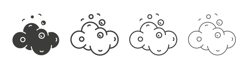 Foam line icon vector illustration set.