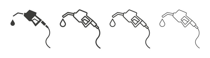 Fuel line icon vector illustration set.