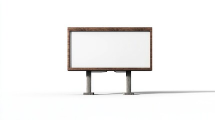 Mockup of a billboard on a white background with clipping path.