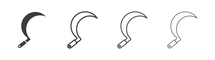 Sickle line icon vector illustration set.