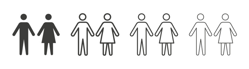 Toilet line icon vector illustration set.