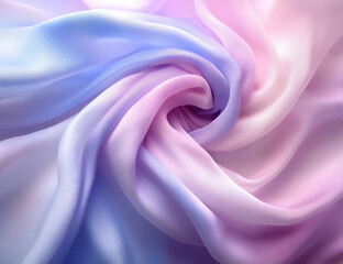 Obraz premium a large, soft, pink and blue swirl made of cotton candy material,