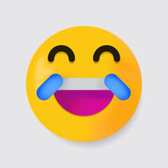 A laughing emoji with tears of joy, expressing extreme happiness and amusement.