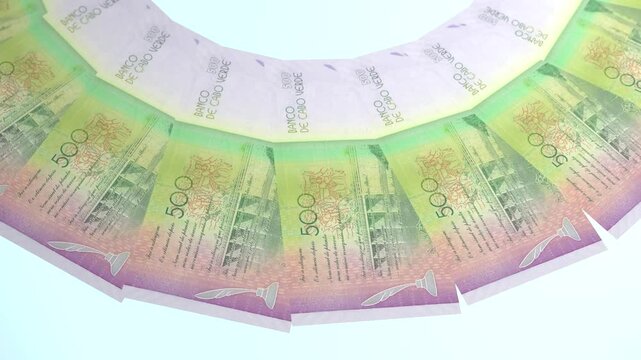 Extravagant Looping Design 500 Escudo Curency of Cape Verde