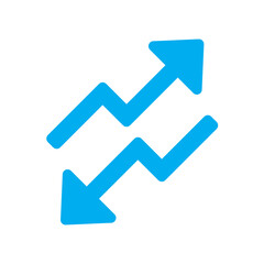 up down arrow graph icon