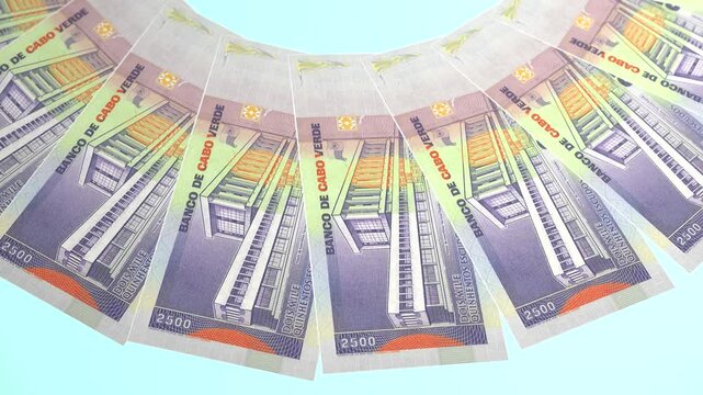 Extravagant Looping Design 2500 Escudo Curency of Cape Verde