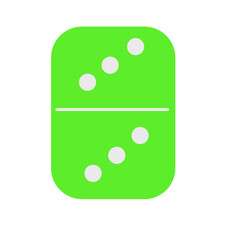 Colourful domino element illustration
