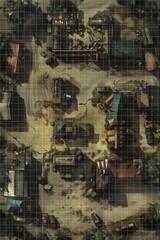 Post Apocalyptic Battlemap: Supermarket Ruins - RPG Terrain