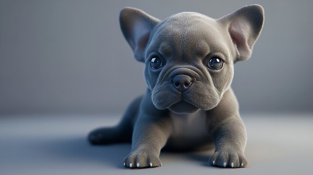 Bulled puppy clipart isolated on white background