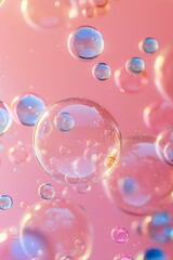 Obraz premium a group of bubbles floating in the air