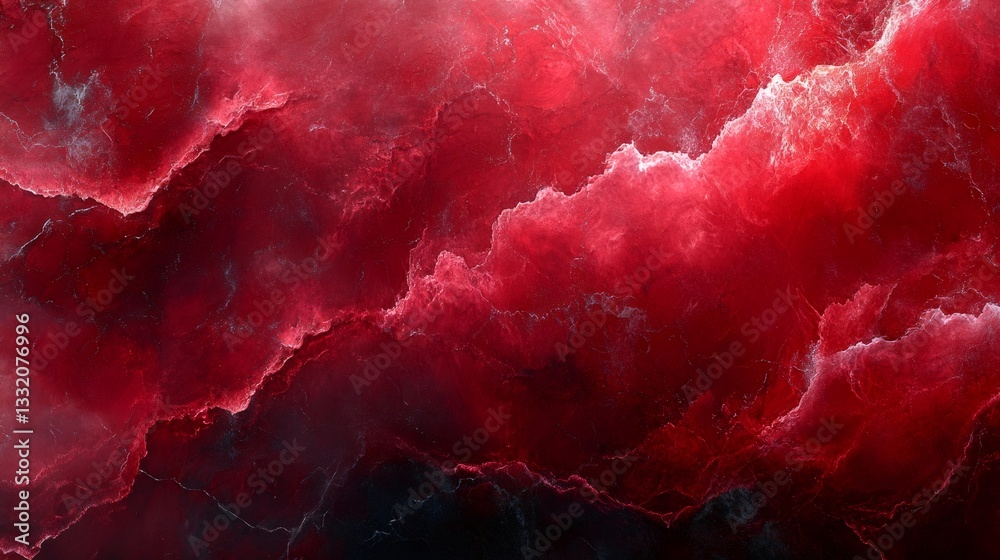 Poster Red marble texture creating a dramatic and luxurious background