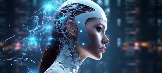 a flaming The Miracles of The Nano Robot of Paradise , ai generative