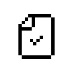 approved file icon. approved file icon pixel
