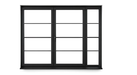 Modern Black Frame Window Design Interior Element Architectural home room view dark grid home glass 