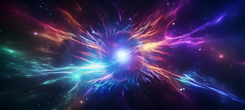 stars lightning flash shaped wallpaper design abstract organic colorful background, ai generative