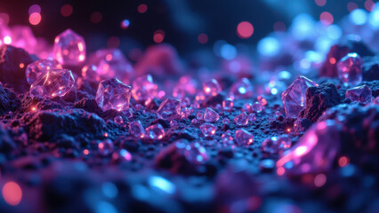 Molecular Structure of a Medicinal Compound with Neon-like Accent Colors.