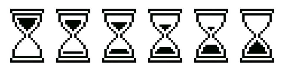 hourglass icon. hourglass icon pixel