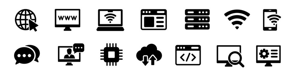 internet icon. internet icon set