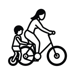 Obraz premium girl on bicycle