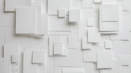 Abstract white square background. Geometric pattern texture.