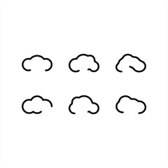 simple cloud abstract flat icon logo