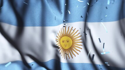 waving flag of argentina independence day