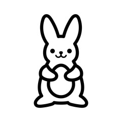 Easter bunny icon.