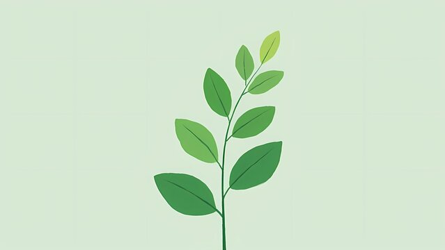 The fresh artistic conception of simple green plants