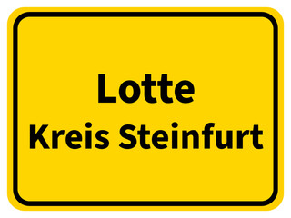 Illustration eines Stadteingangsschildes von Lotte, einer Gemeinde des Kreises Steinfurt