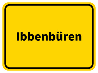 Illustration eines Stadteingangsschildes von Ibbenbüren, einer Gemeinde des Kreises Steinfurt