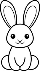 rabbit with carrot vector icon