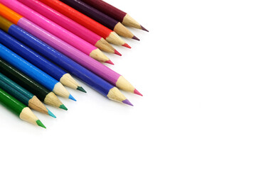 Back to school background with colorful pencils