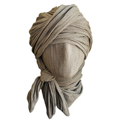 Grey Knitted Turban Headscarf Fashion Accessory