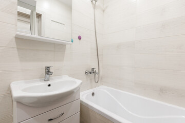 modern bathroom room with toilet and washing machine