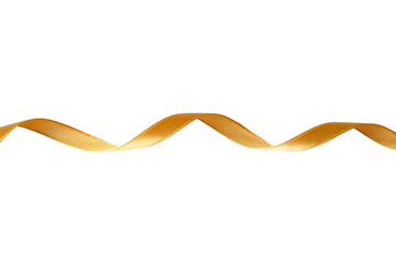Gold ribbon isolated on white background.