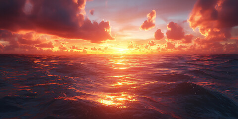 Fototapeta premium ocean sunset wallpaper,