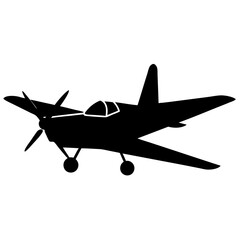 Vintage red biplane airplane isolated on white background, retro aviation illustration with propeller and wings, flying transport vector design