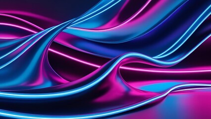 Fototapeta premium Surreal Glowing Light Trails in Neon Colors – Fantasy Background