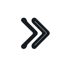 Obraz premium Arrow icon design in minimal style on light background with copy space