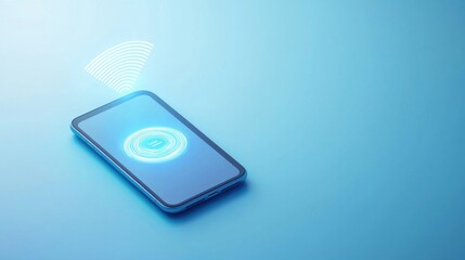 Modern Smartphone with NFC Technology and Wireless Charging Symbol