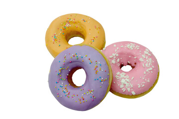 Donut isolated on white background.