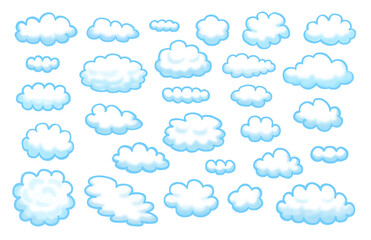 ふわふわの雲 イラストセット