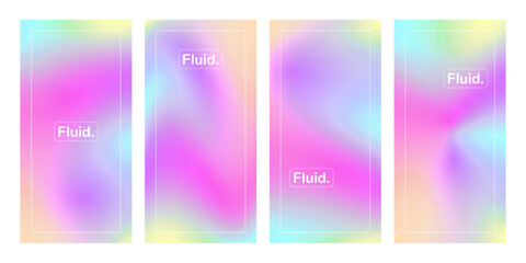 Colorful Fluid Gradient Backgrounds With Vibrant Hues and Abstract Design Elements